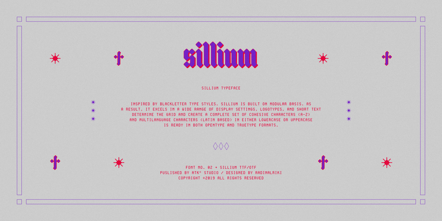 Пример шрифта Sillium Regular